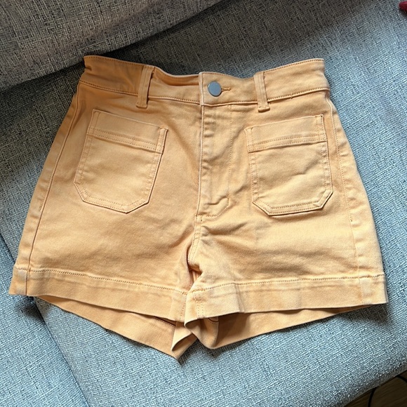 Everlane discontinued patch pocket shorts apricot orange size 00 🧡 - Picture 4 of 5